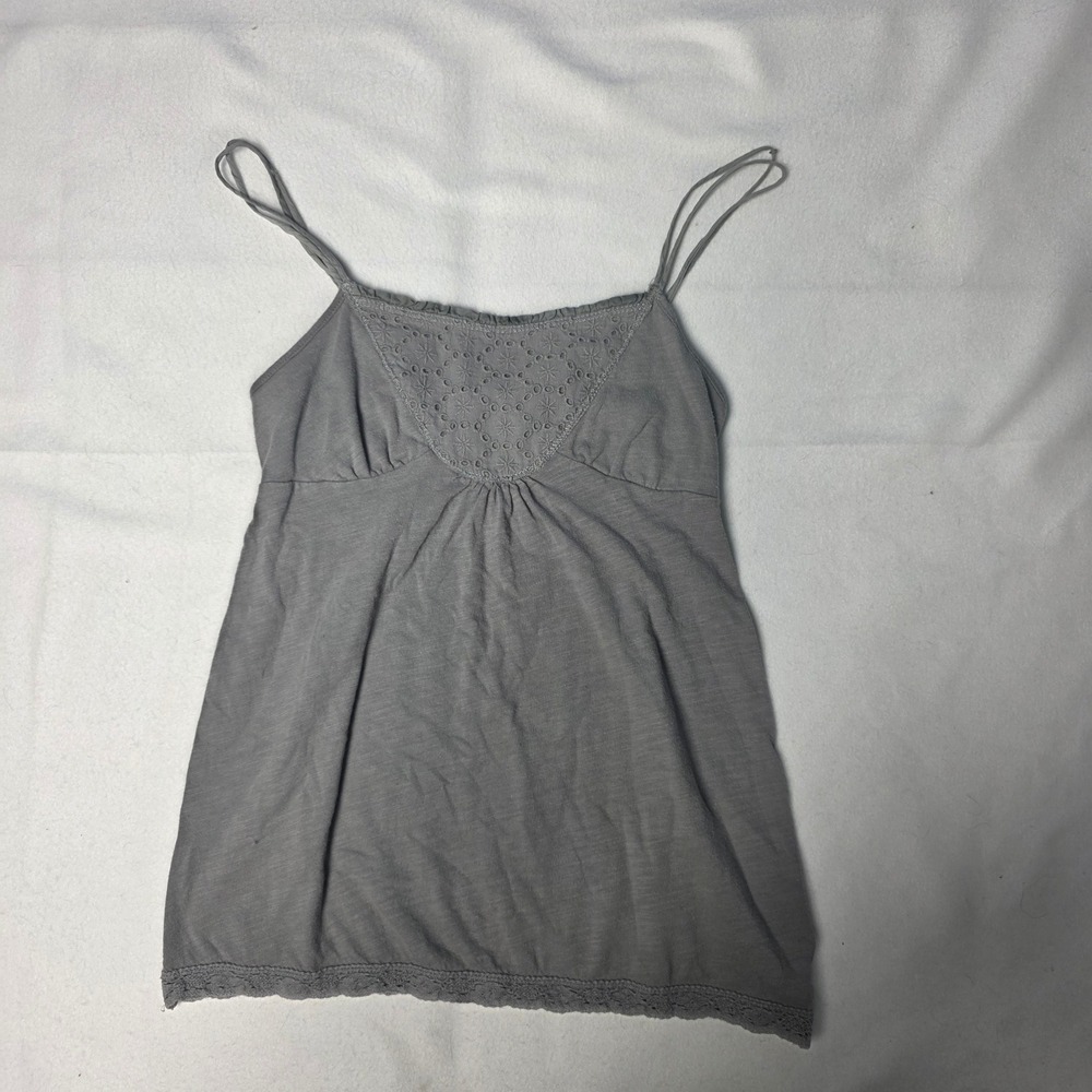 American Eagle Women's Tank Gray Cami Top y2k Soft girl Cottagecore XS